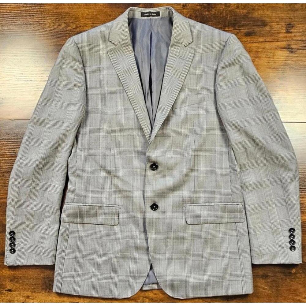 Tiglio Luxe Gray Lana Merinos Extra A Fino Biella Semi Canvas Blazer Jacket 38R